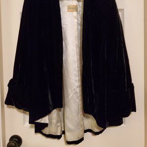 Vintage Donna Kae black velvet coat